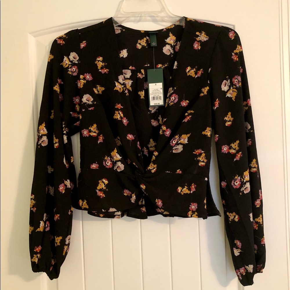 Black Floral Top